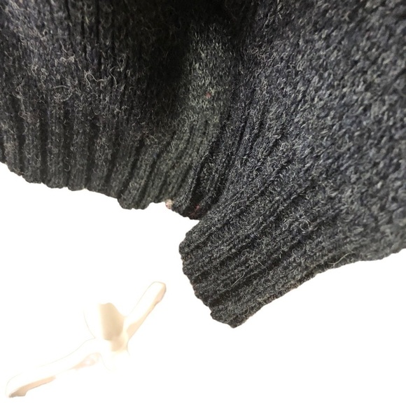 Pendleton Wool Sweater 38 L Argyle Design Heathers Burgundy Charcoal Grey - Picture 6 of 7